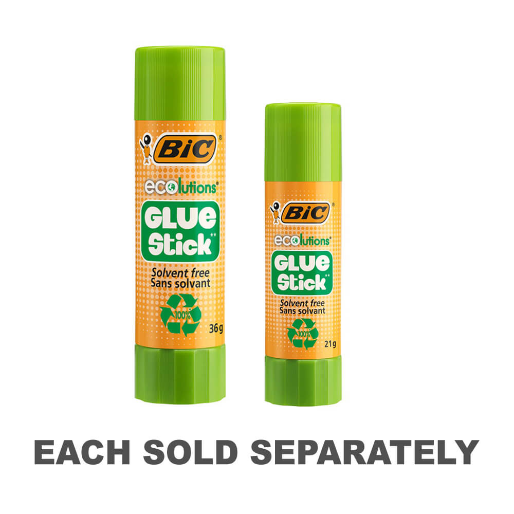 Bic Eco-Recycled Clear Glue Stick21g 20pk