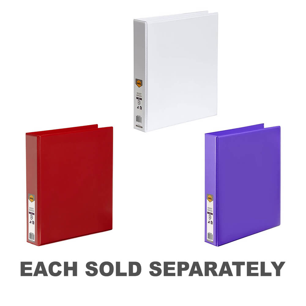 Marbig 2 D-ring Clearview Insert Binder 38mm (A4)Purple