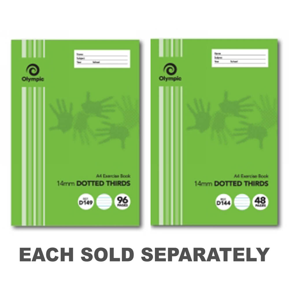 Olympic A4 Dotted Thirds Exercise Book 20pk (Green)48page