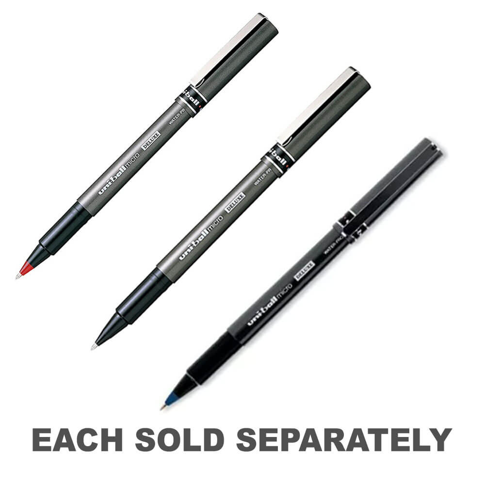 Uni-Ball Micro Deluxe Rollerball Pen 0.2mm (12-Pack)Black