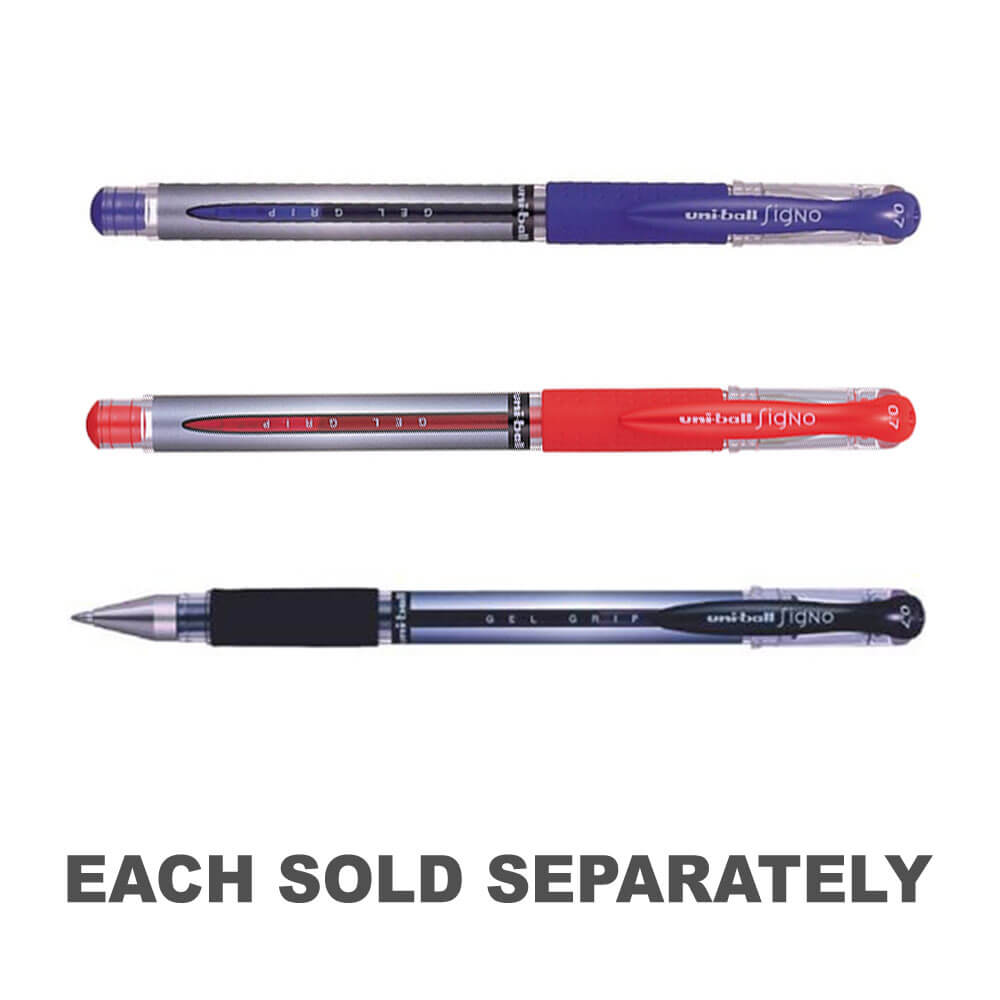 Uni-Ball Signo Gel Grip Gel Pen Fine (Box of 12)Black
