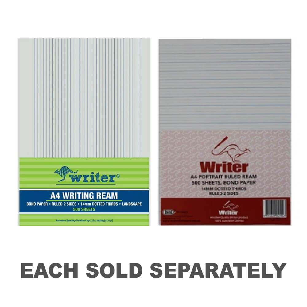 Writer A4 14mm Dotted Thirds Exam Paper (500pcs)Landscape