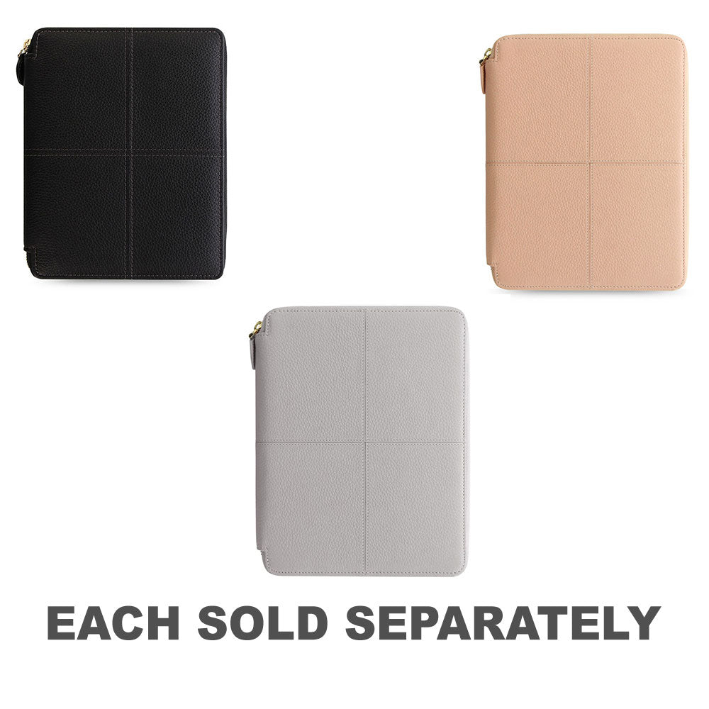 Filofax Classic Stitch A5 Soft Zip FolioBlack