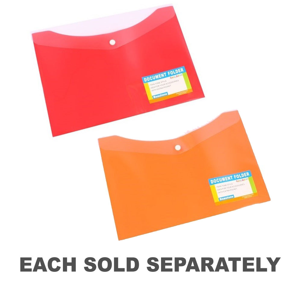 Bantex A4 Document Wallet with ButtonMango