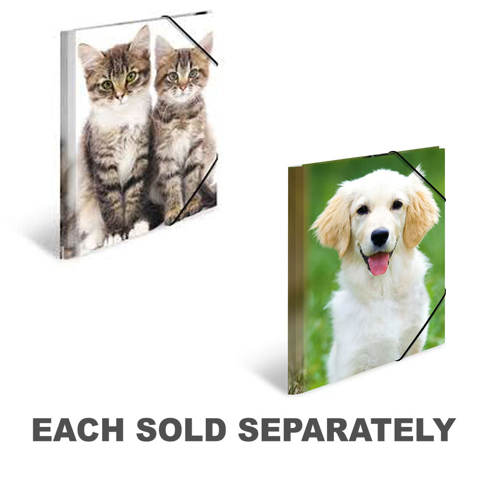 Herma Elasticated PP Folder A4 AnimalsCats