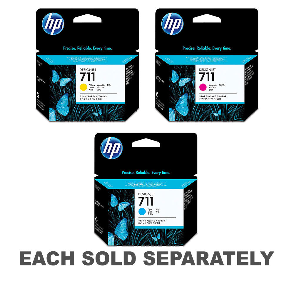 HP 711 Ink Cartridge 29mL 3pkCyan