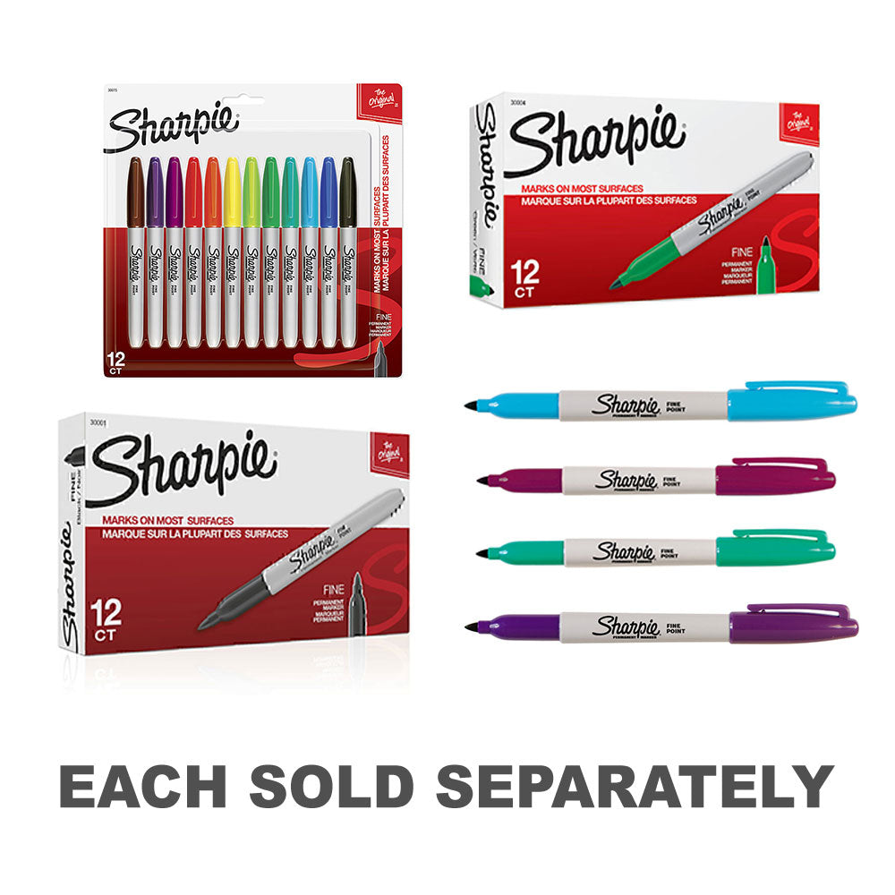 Sharpie Permanent Marker Fine 12pkAqua