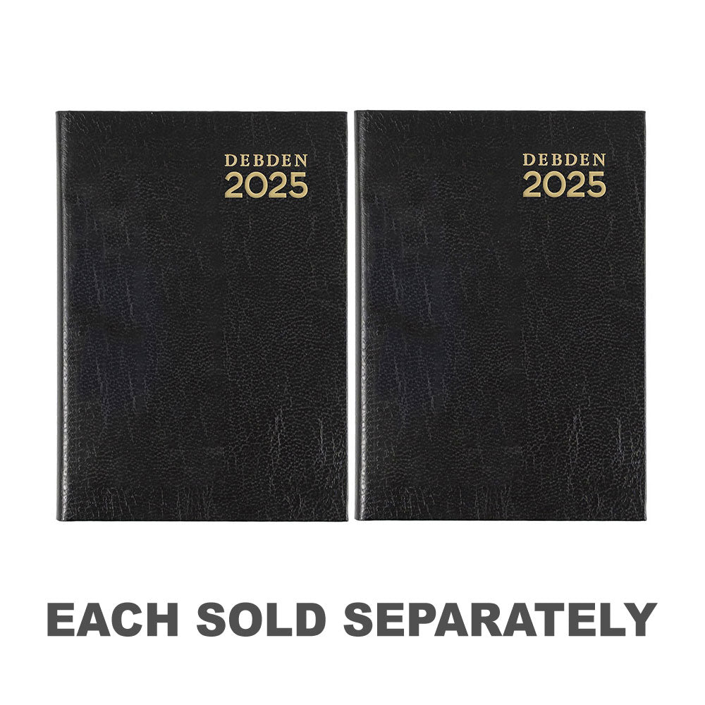 Debden Kyoto A5 2025 Diary (Black)Day to Page
