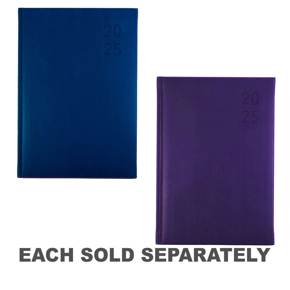 Debden Silhouette A4 Week to View 2025 DiaryPurple