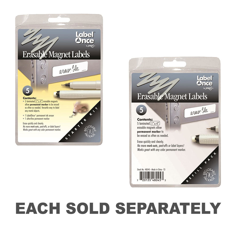 Erasable Magnet LabelsRefill Pack