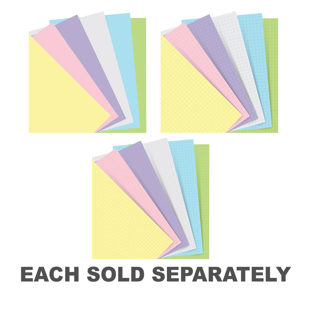 Filofax A5 Refill 60pk (Pastel)Squared