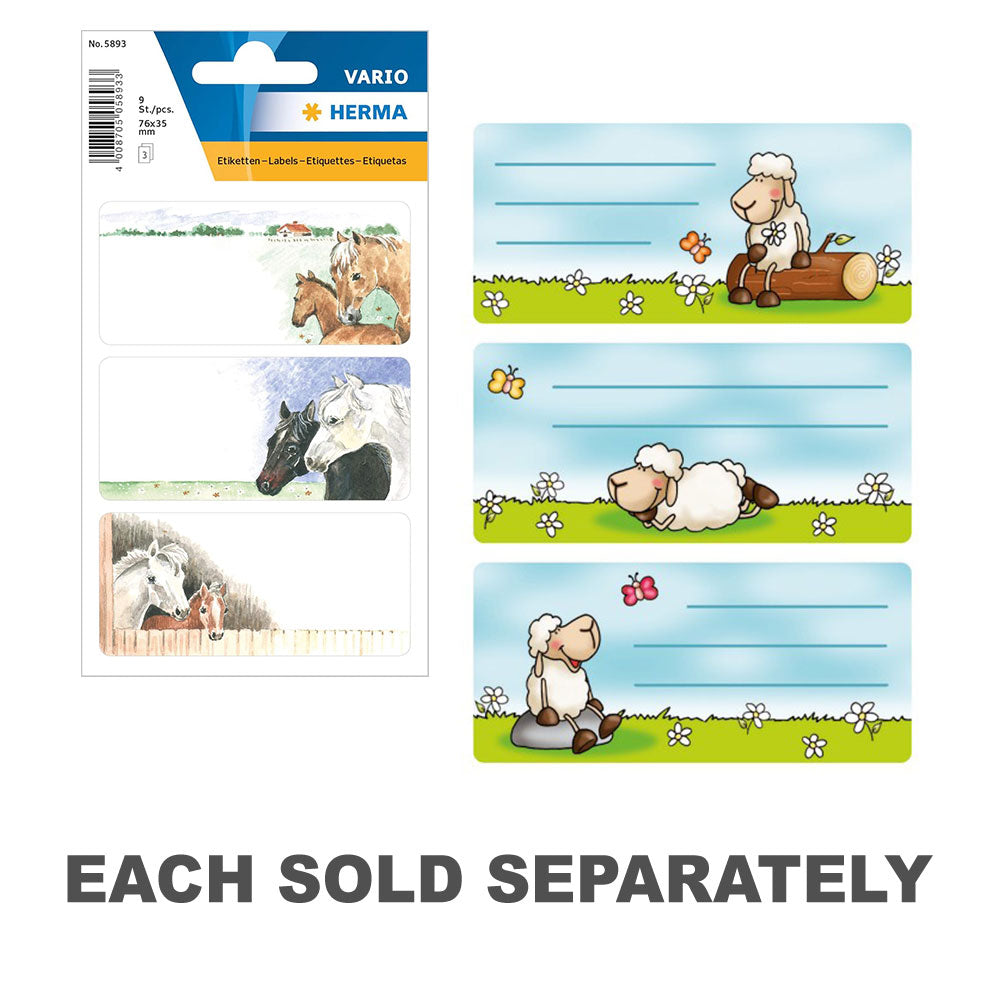 Herma Book Label StickerHorses