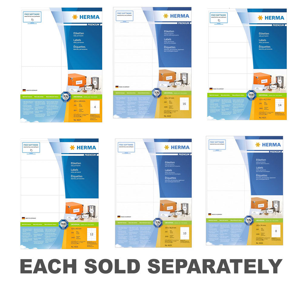 Herma Premium Labels A4 105mm 200pc105x148mm