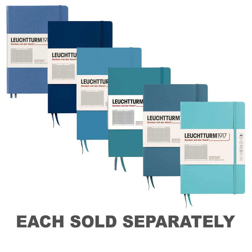 Leuchtturm Hardcover Squared Notebook A5 (Blue)Denim