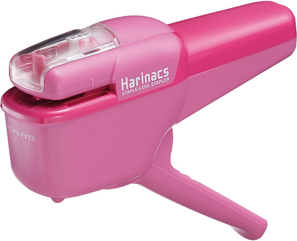 KOKUYO Stapleless Stapler Harinacs Handy 10 Sheet Capacity Pink SLN-MSH110PSingle Item